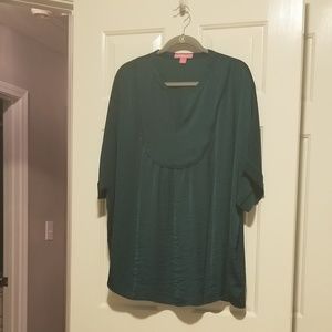 1x-2x Emerald Green Blouse